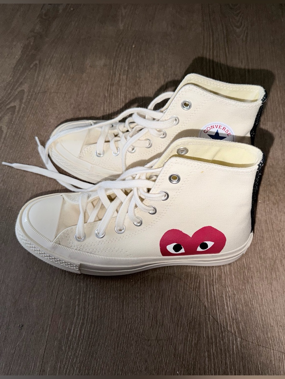 Converse x Comme des Garçons PLAY Chuck Taylor High Top Sneakers CDG White Heart